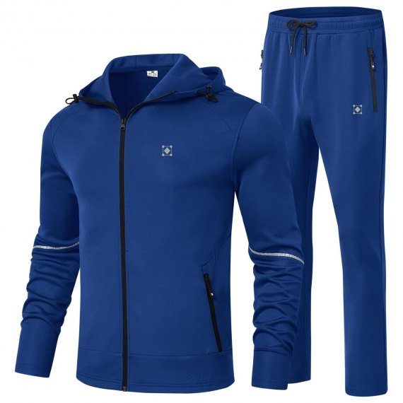 Men`s Tracksuits Set Full Zip Hoodie